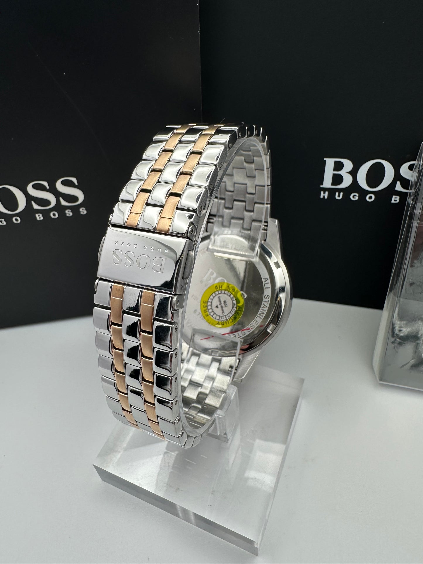 HB1513385 Two-Tone Gold & Silver Stainless Steel Mens Chronograph Watch