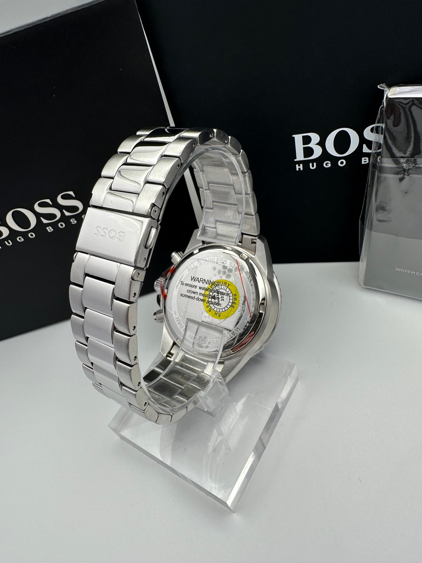 HB1513907 Admiral Blue Dial Silver Tone Stainless Steel Mens Chronograph Watch