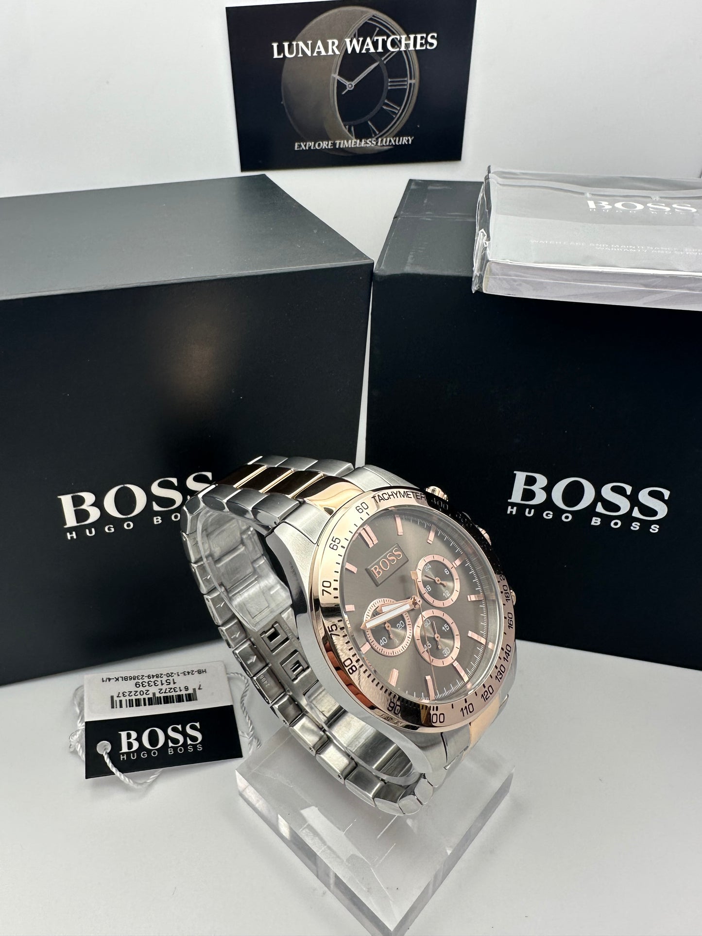 HB1513339 Ikon Rose Gold & Silver Two-Tone Stainless Steel Mens Chronograph Watch