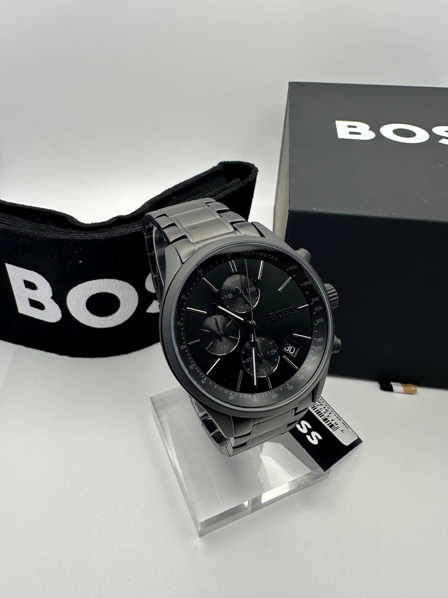 HB1513676 Grand Prix Black Stainless Steel Mens Chronograph Watch