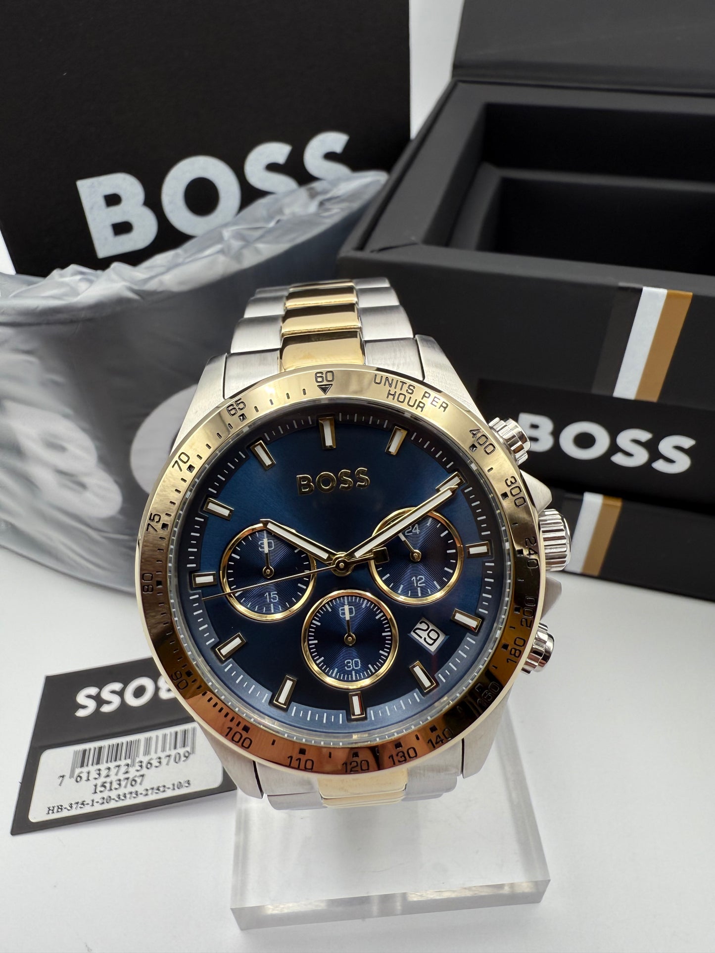 Stylish Men’s HB1513767 Two-Tone Chronograph Watch with a Durable Stainless Steel Bracelet