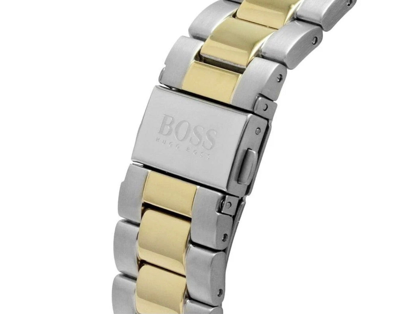 Hugo Boss 1513908 Admiral Black, Silver & Gold Tone Stainless Steel Mens Chronograph Watch