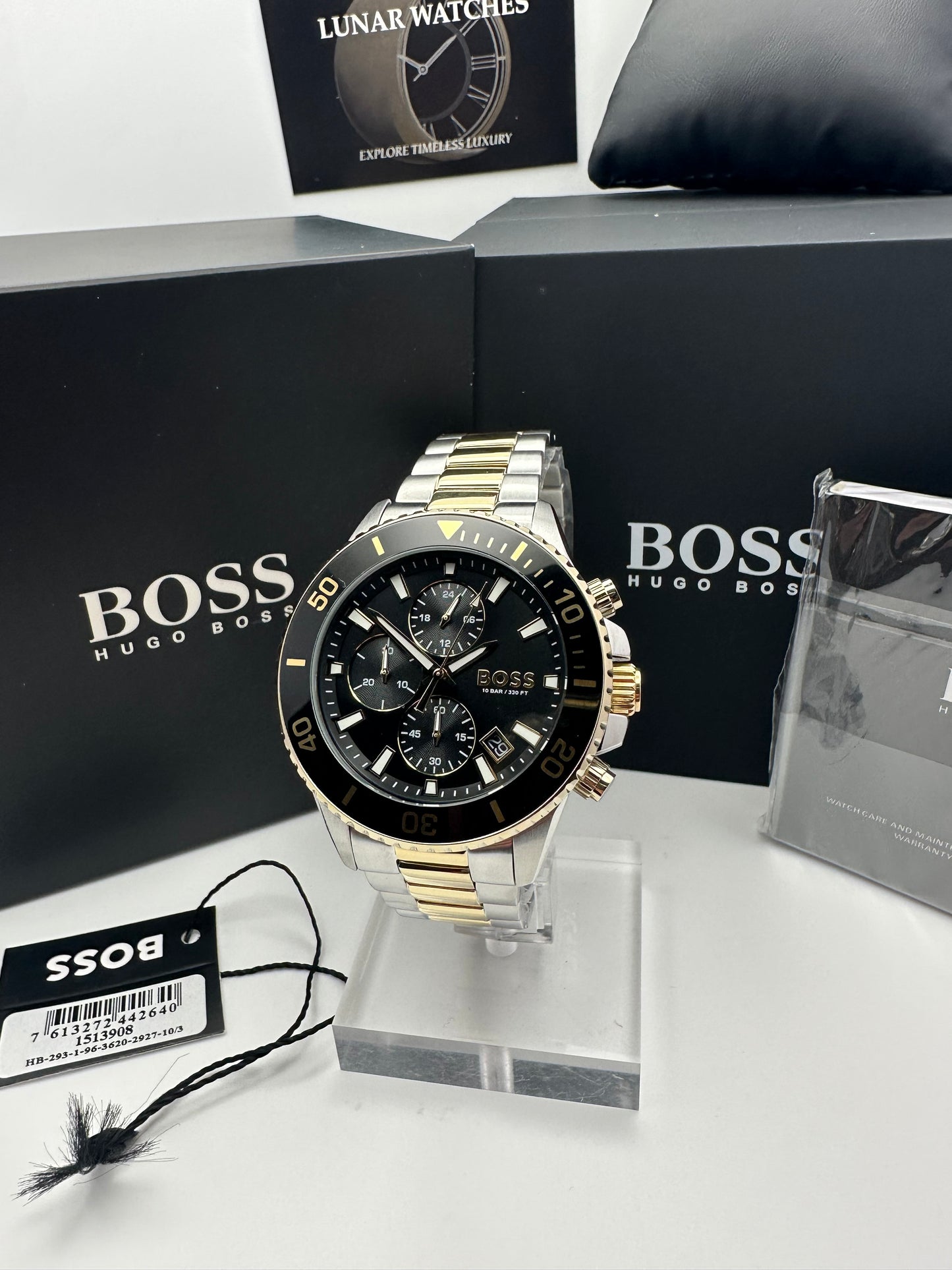 HB1513908 Admiral Black, Silver & Gold Tone Stainless Steel Mens Chronograph Watch