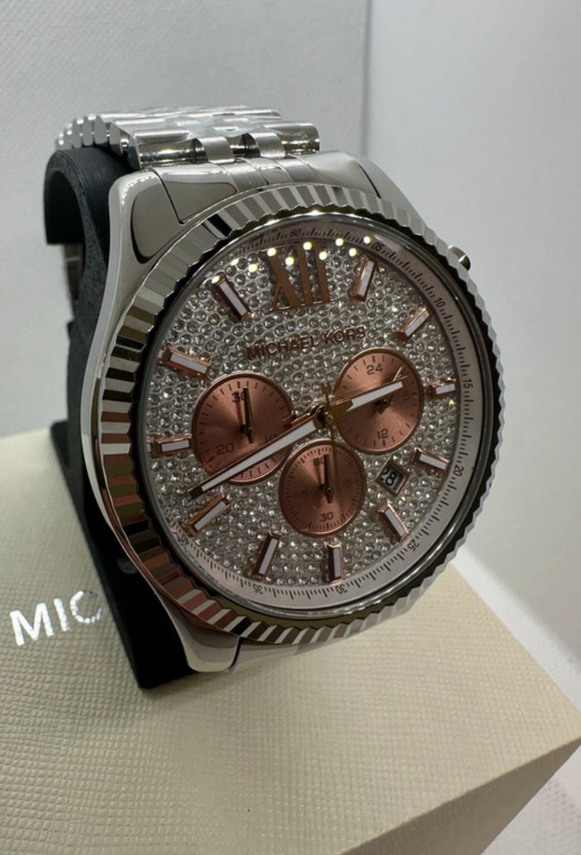 MK8515 Women’s Chronograph Watch – Swarovski Dial with Rose Gold-Tone Stainless Steel Bracelet