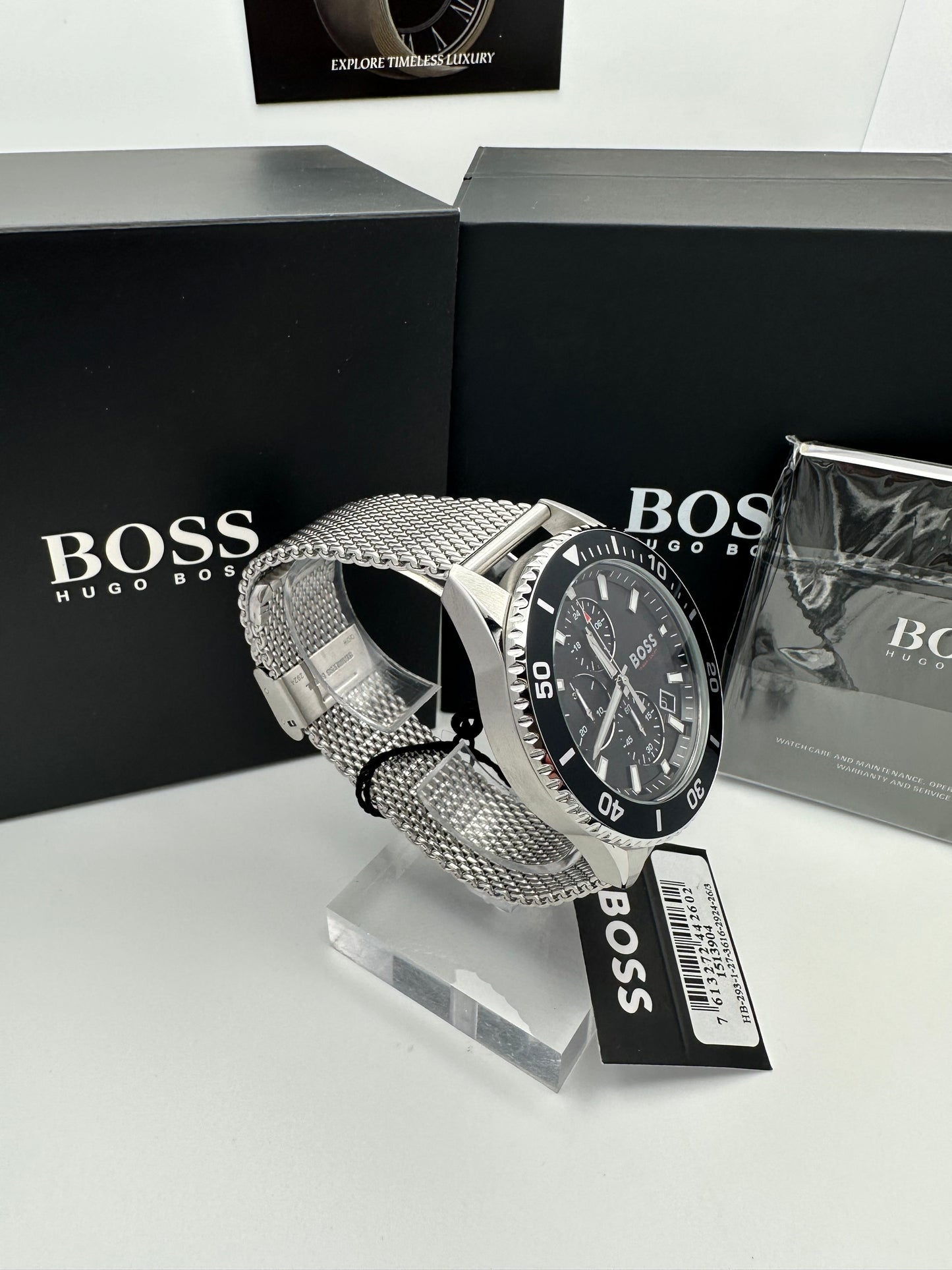 HB1513904 Admiral Black & Silver Tone Stainless Steel Mens Chronograph Watch