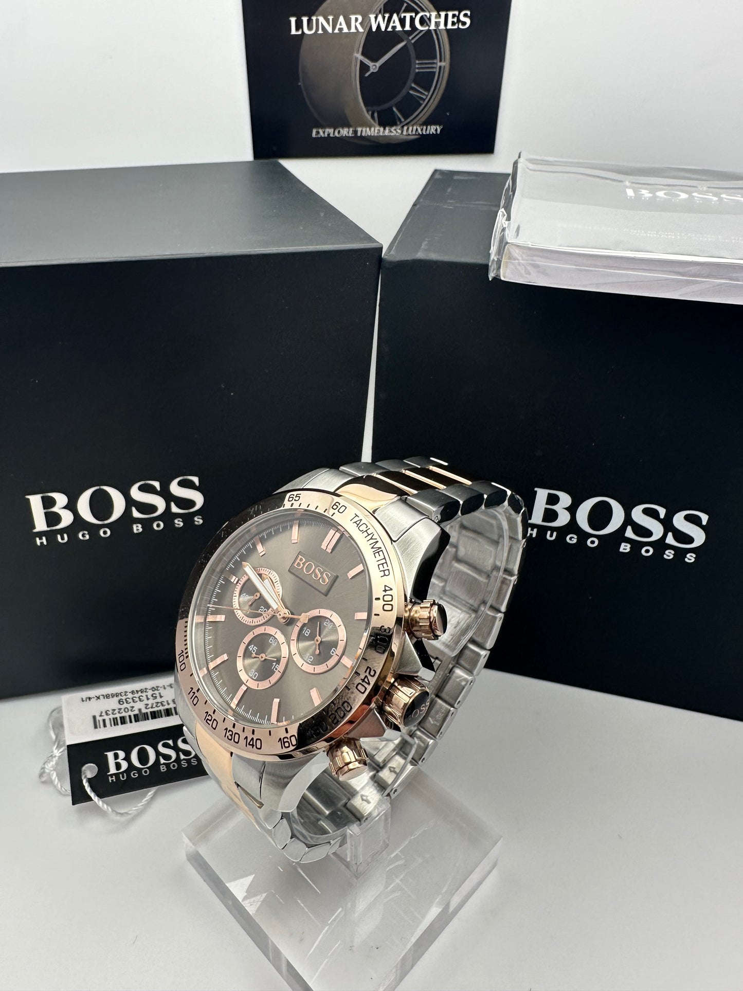 HB1513339 Ikon Rose Gold & Silver Two-Tone Stainless Steel Mens Chronograph Watch