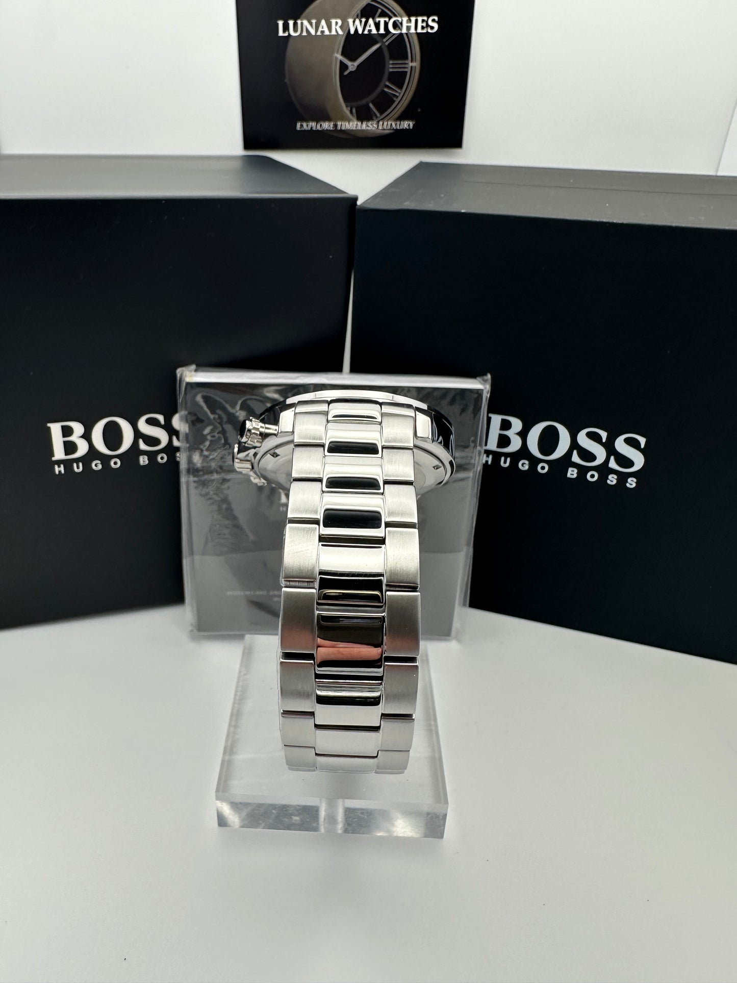 HB1512963 Men’s Chronograph Watch – Blue Dial with Silver Stainless Steel Case and Bracelet