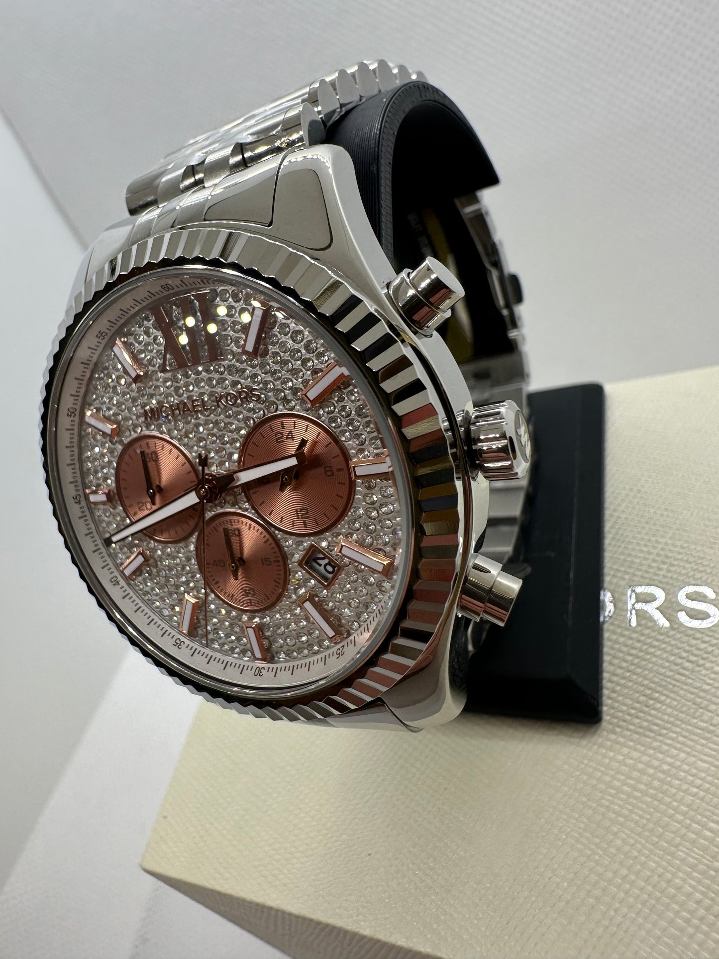 MK8515 Women’s Chronograph Watch – Swarovski Dial with Rose Gold-Tone Stainless Steel Bracelet