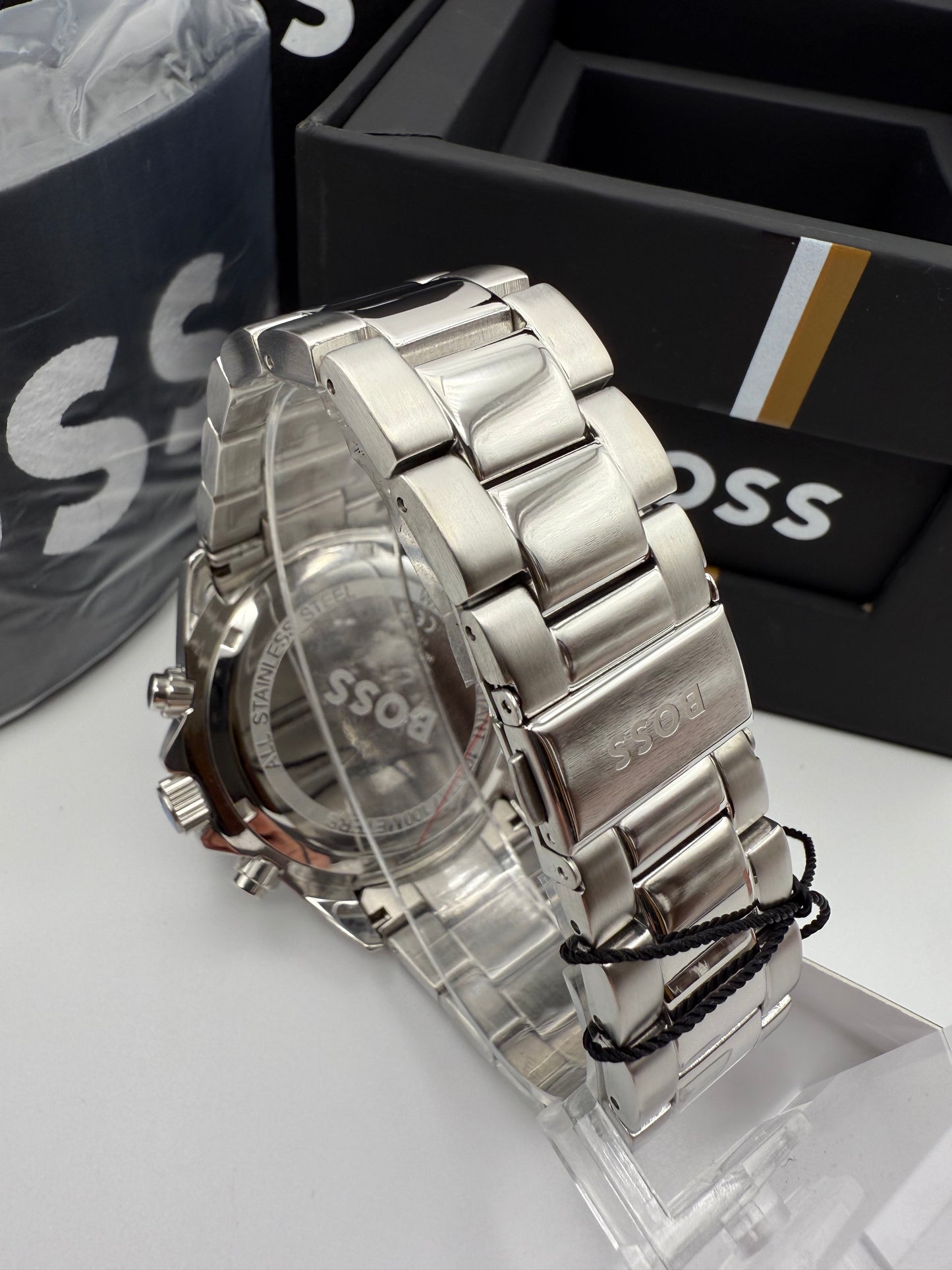 Boss 1513704 Admiral Ocean Edition Blue Dial Rotatable Bezel Stainless Steel Mens Chronograph Watch