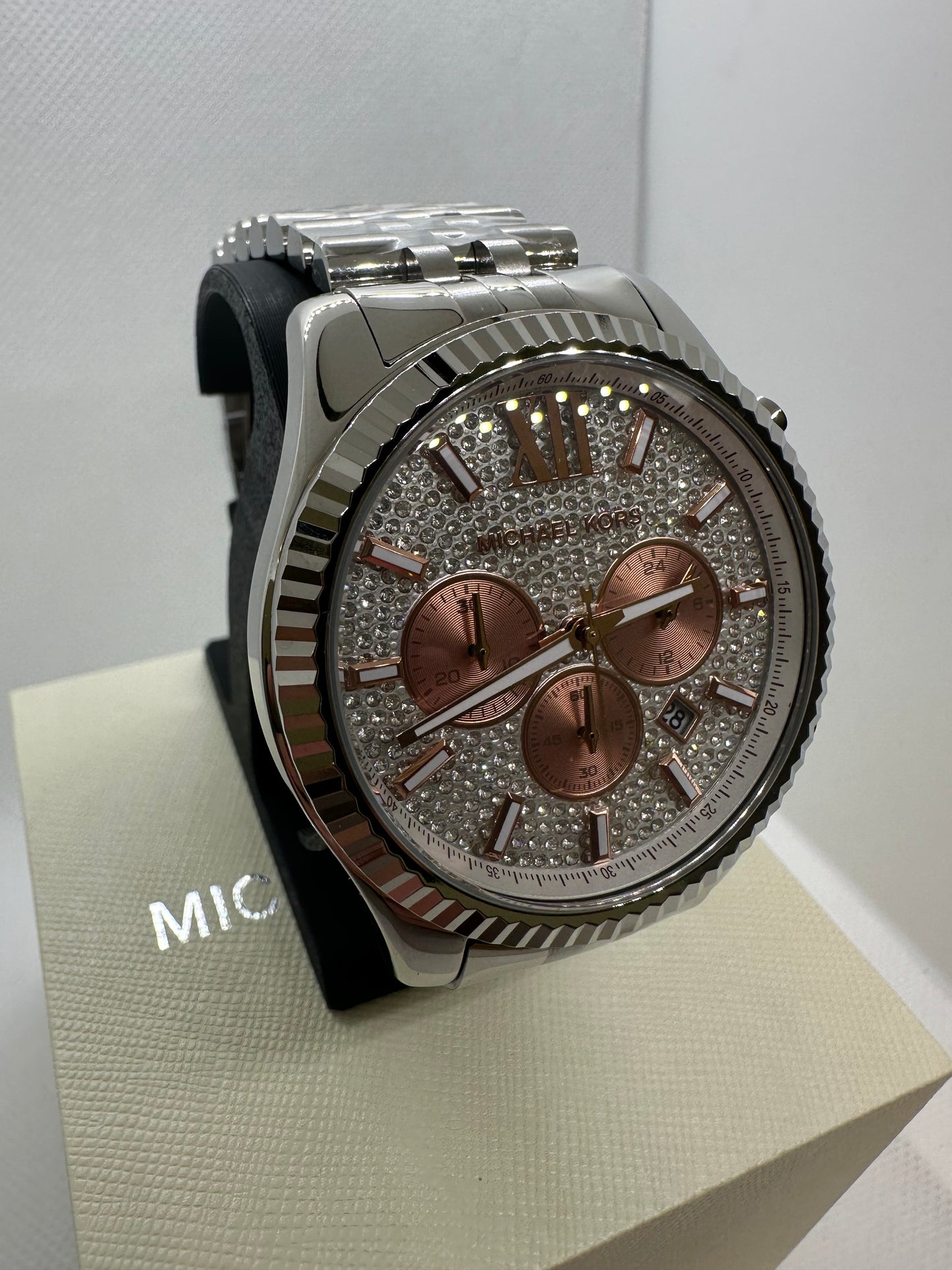MK8515 Women’s Chronograph Watch – Swarovski Dial with Rose Gold-Tone Stainless Steel Bracelet