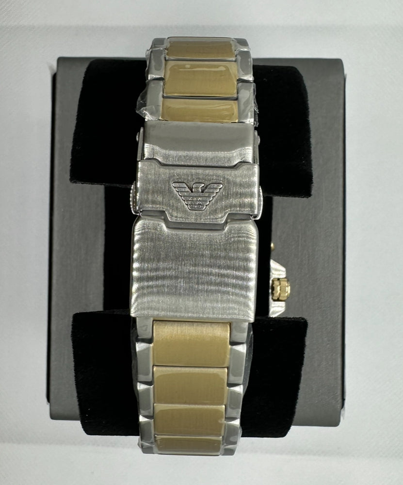 Luxury Men's AR11362 Two-tone Stainless Steel Chronograph Watch with Blue Dial