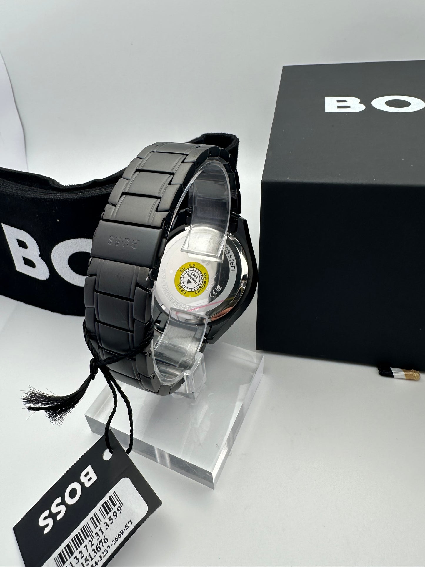 HB1513676 Grand Prix Black Stainless Steel Mens Chronograph Watch