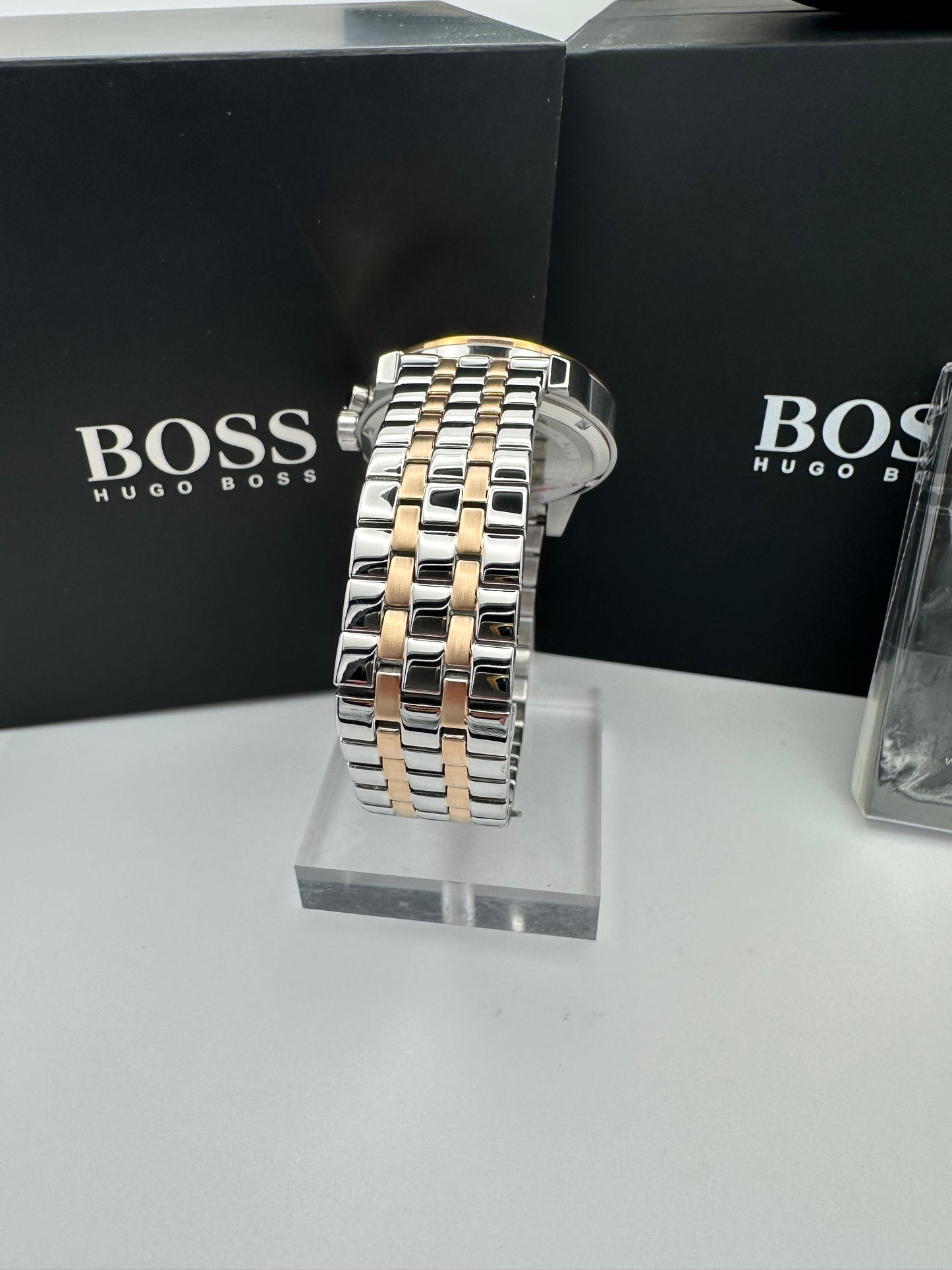 HB1513385 Two-Tone Gold & Silver Stainless Steel Mens Chronograph Watch