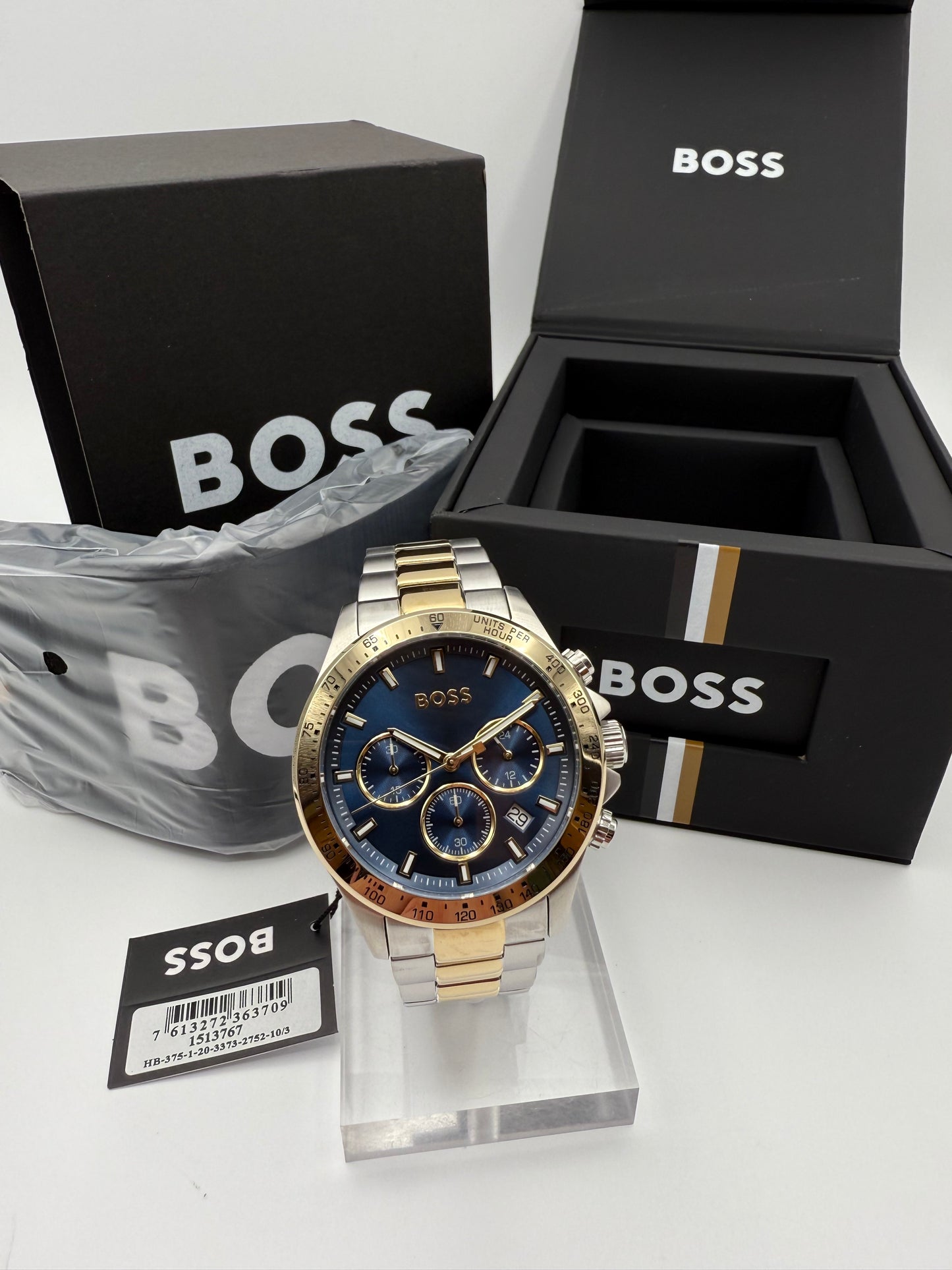 Stylish Men’s HB1513767 Two-Tone Chronograph Watch with a Durable Stainless Steel Bracelet