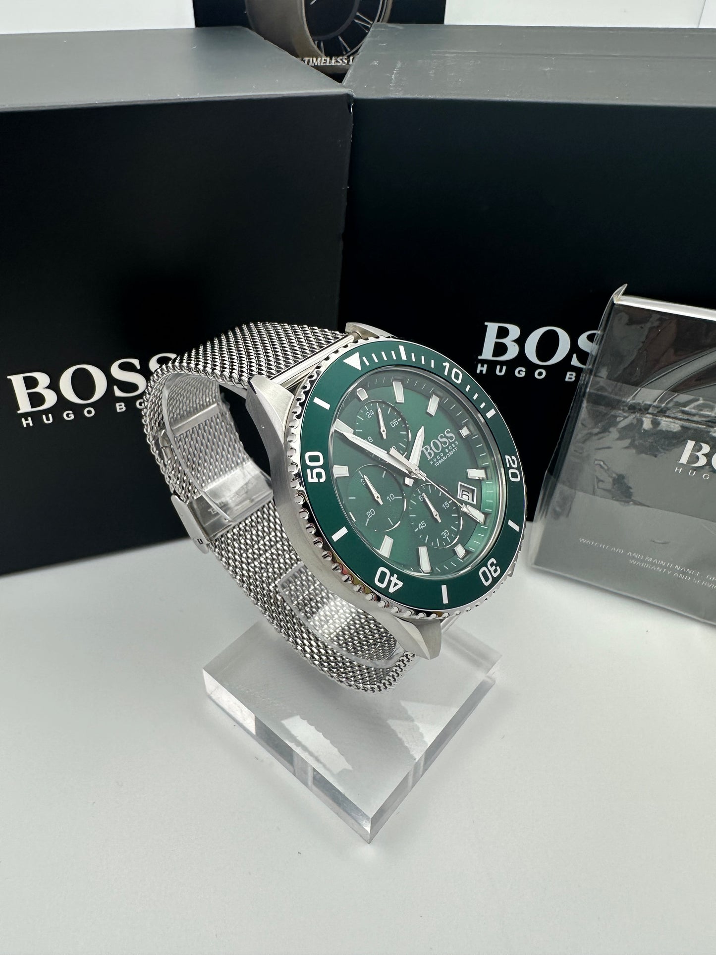 Hugo Boss Admiral 1513905 Green Dial Men’s Chronograph Watch