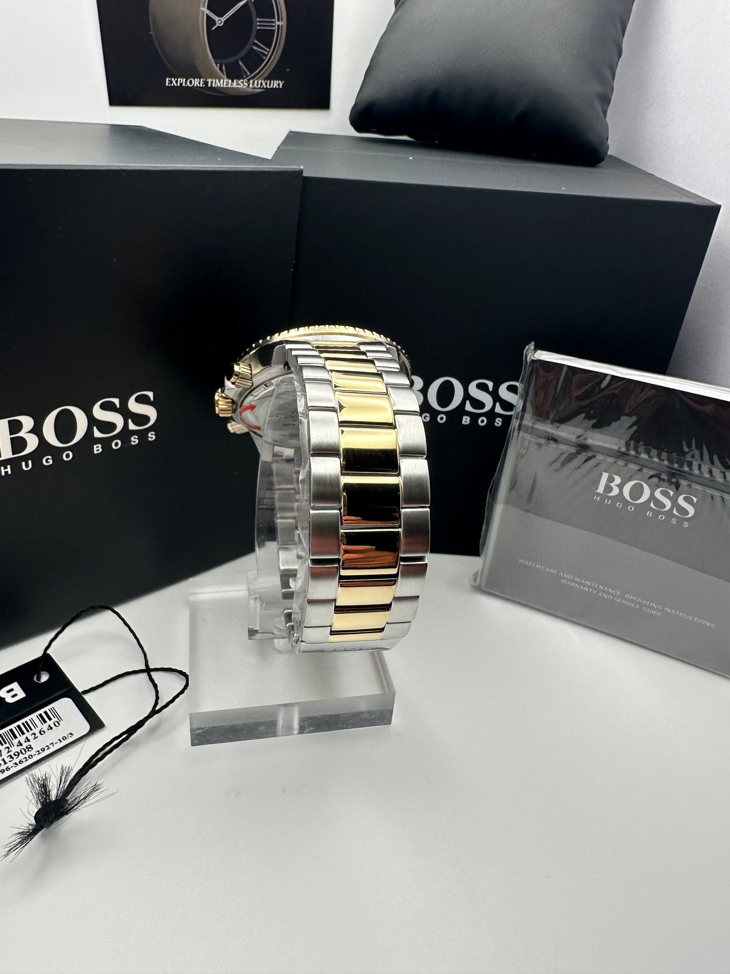 HB1513908 Admiral Black, Silver & Gold Tone Stainless Steel Mens Chronograph Watch