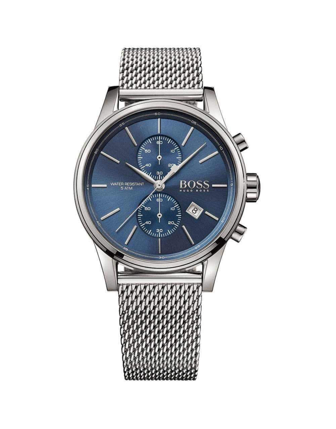 HB1513441 Jet Blue Dial Silver Tone Stainless Steel Strap Mens Chronograph Watch