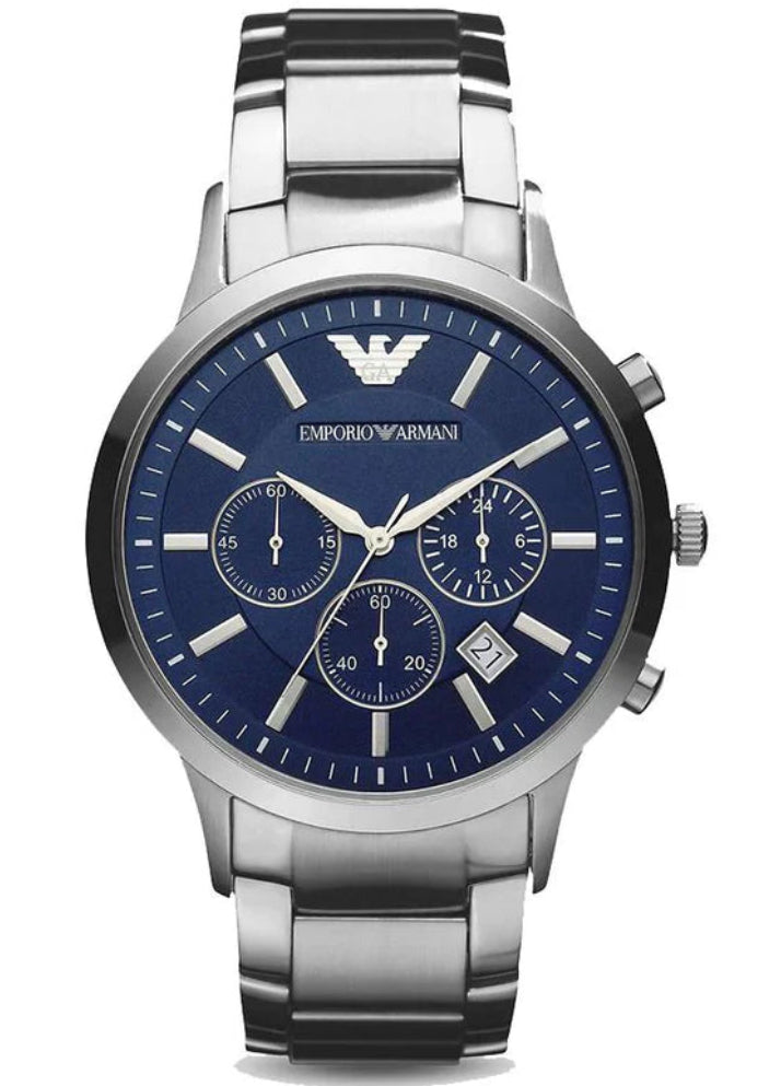Elegant AR2448 Men’s Chronograph Watch – Sleek Stainless Steel Design