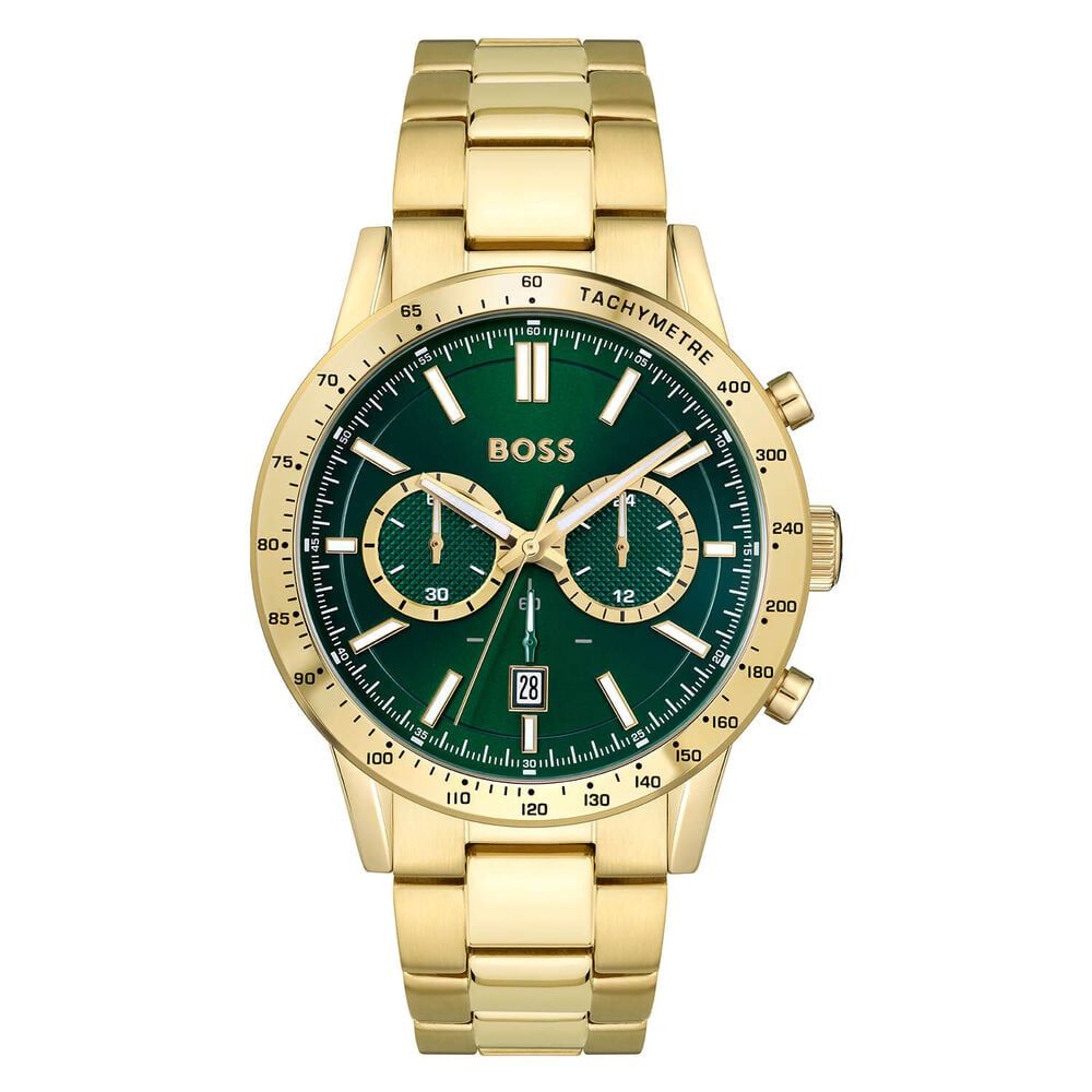 HB1513923 Men's Chronograph Watch – Sophisticated Green Dial with