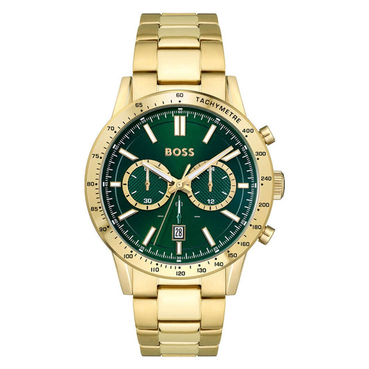 HB1513923 Men’s Chronograph Watch – Sophisticated Green Dial with Stainless Steel Case