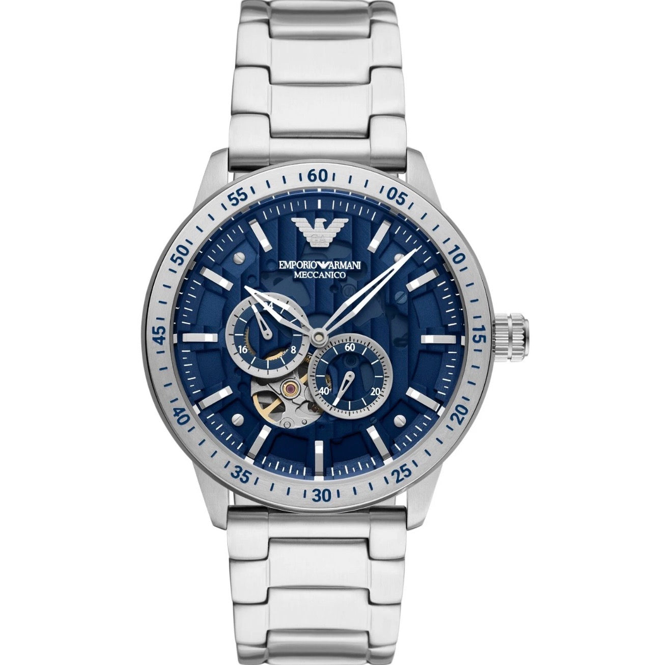 Emporio Armani Meccanico AR60052 Automatic Mens Stainless Steel Watch Brand New