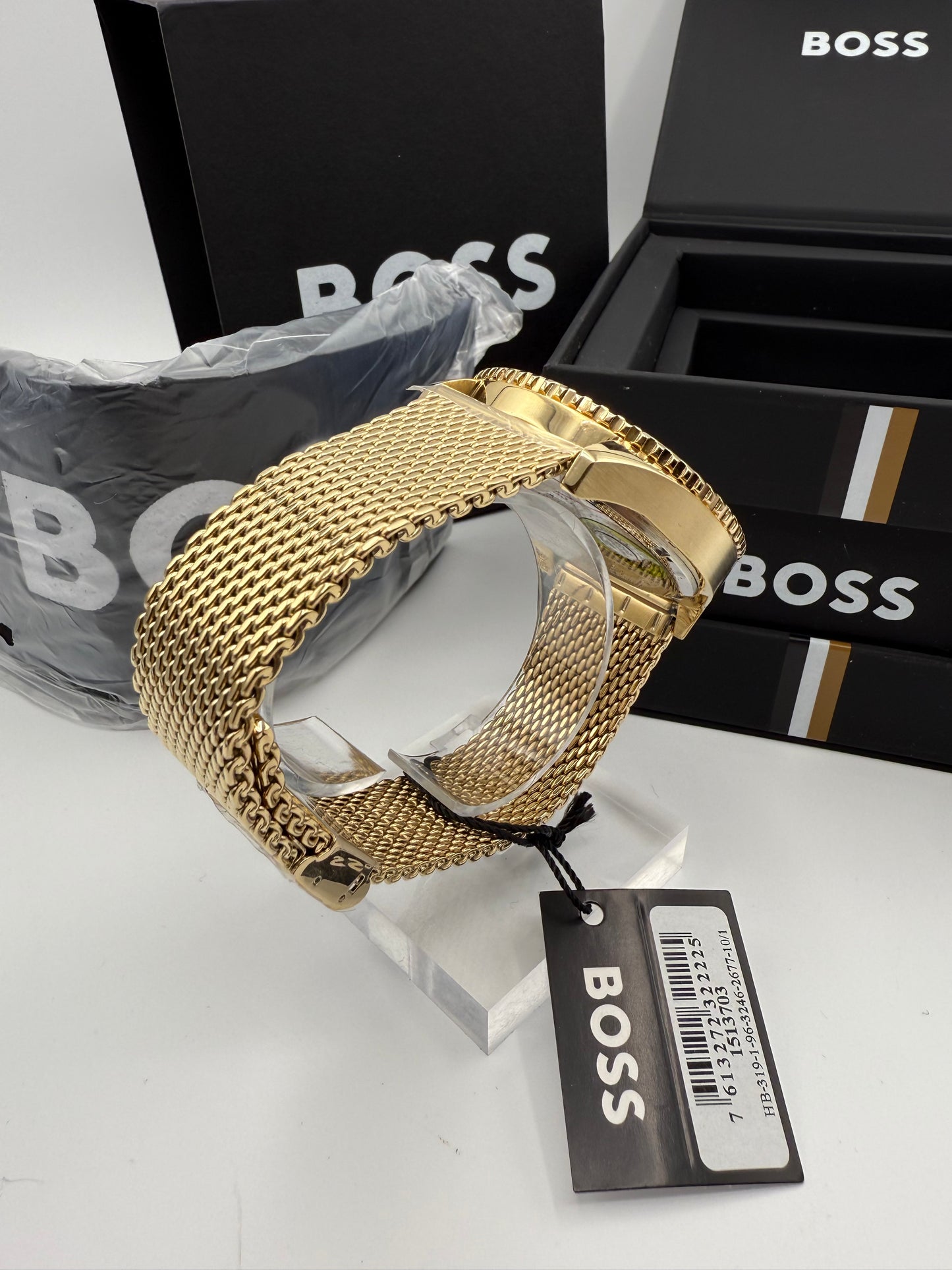 Boss 1513703 Admiral Ocean Edition Rotatable Bezel Gold Tone Stainless Steel Mens Chronograph Watch