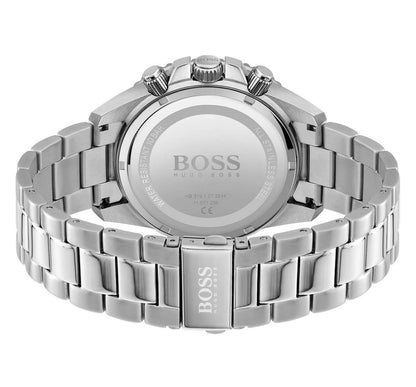 Boss 1513907 Admiral Blue Dial Silver Tone Stainless Steel Mens Chronograph Watch