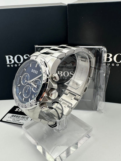 HB1513755 Sport Hero Silver Tone Stainless Steel Mens Chronograph Watch