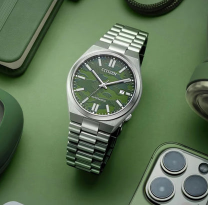Citizen Tsuyosa Sapphire Crystal Automatic NJ0159-86X Green Dial Men's Watch 40mm