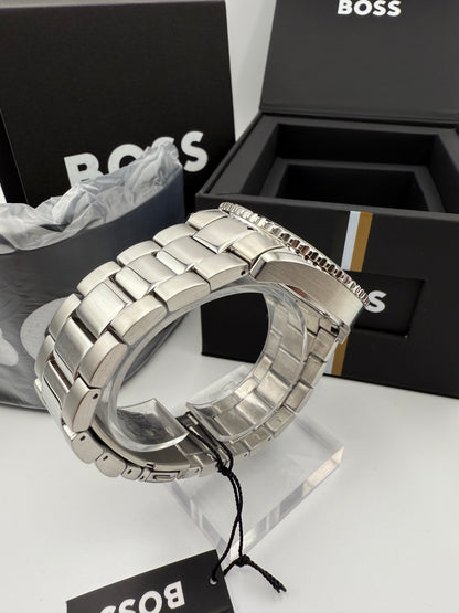 Boss 1513704 Admiral Ocean Edition Blue Dial Rotatable Bezel Stainless Steel Mens Chronograph Watch