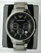 AR2434 Men’s Chronograph Watch – Classic Black Dial with Stainless Steel Bracelet