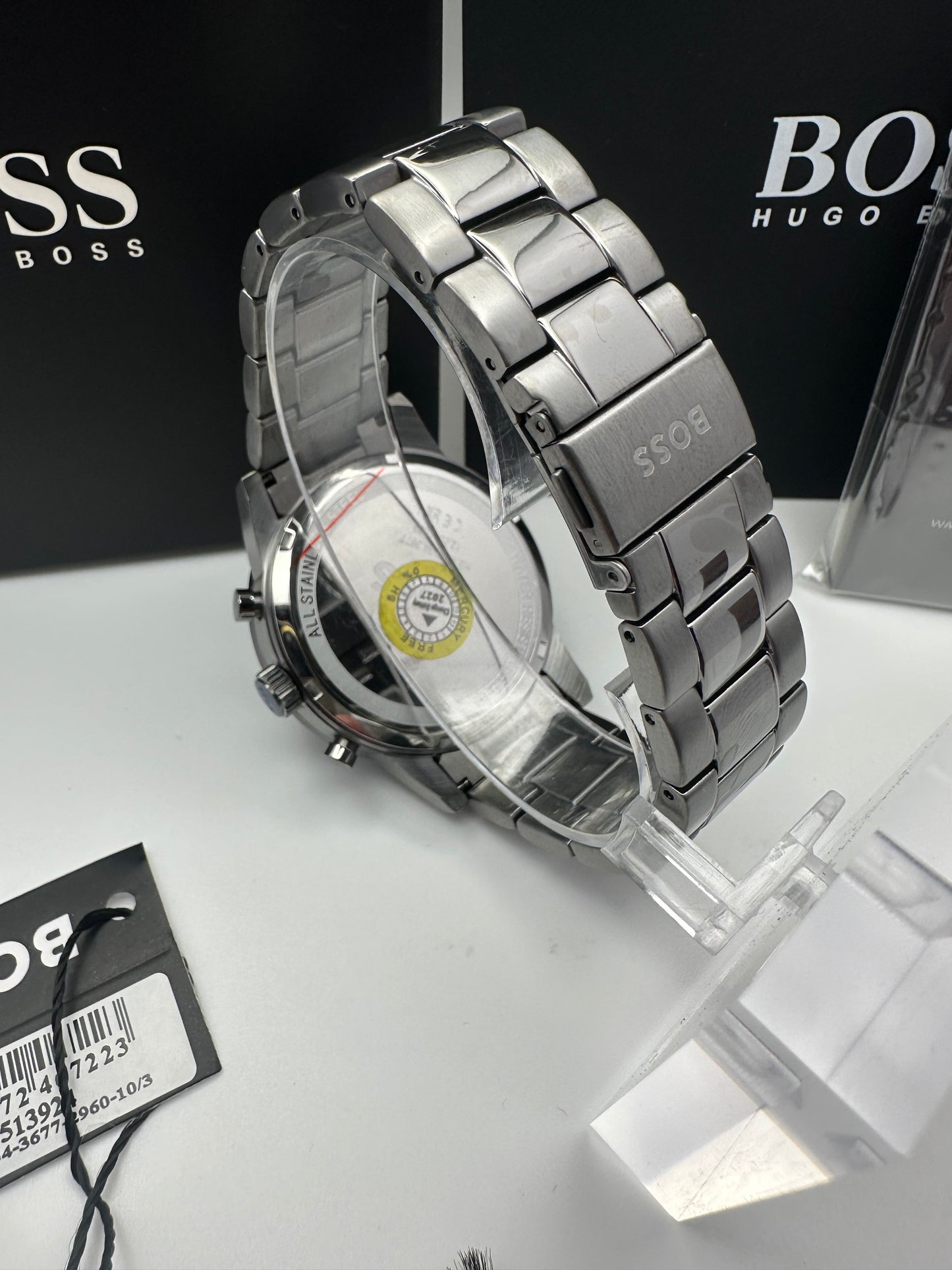 HB1513924 Allure Smokey Black Dial Silver Tone Stainless Steel Mens Chronograph Watch