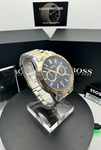 BOSS Allure 1514163 Blue Dial Two-Tone Stainless Steel Mens Chronograph Watch