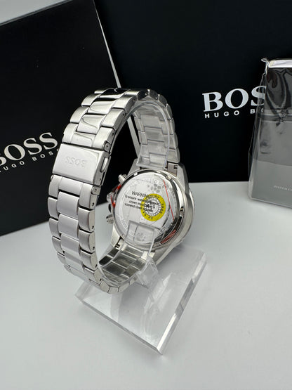 HB1513907 Admiral Blue Dial Silver Tone Stainless Steel Mens Chronograph Watch