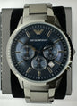 Elegant AR2448 Men’s Chronograph Watch – Sleek Stainless Steel Design