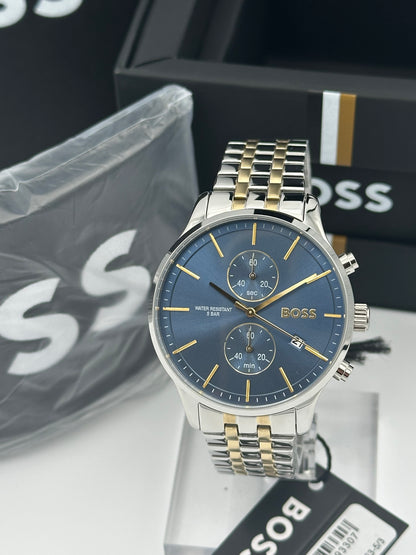 Boss Champion 1513976 Blue Dial Two Tone Mens Chronograph Watch