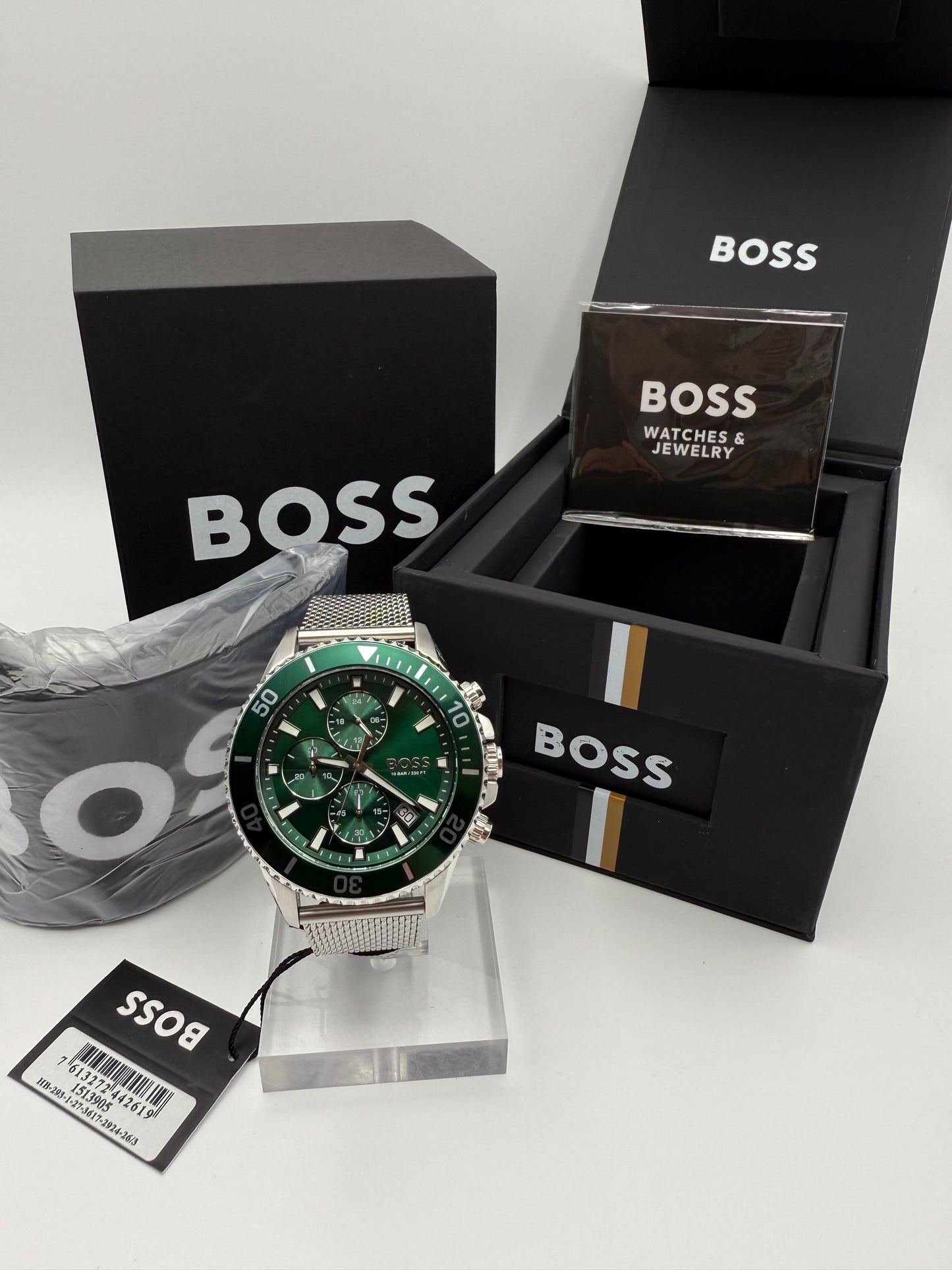 Boss Admiral 1513905 Green Dial Men’s Chronograph Watch