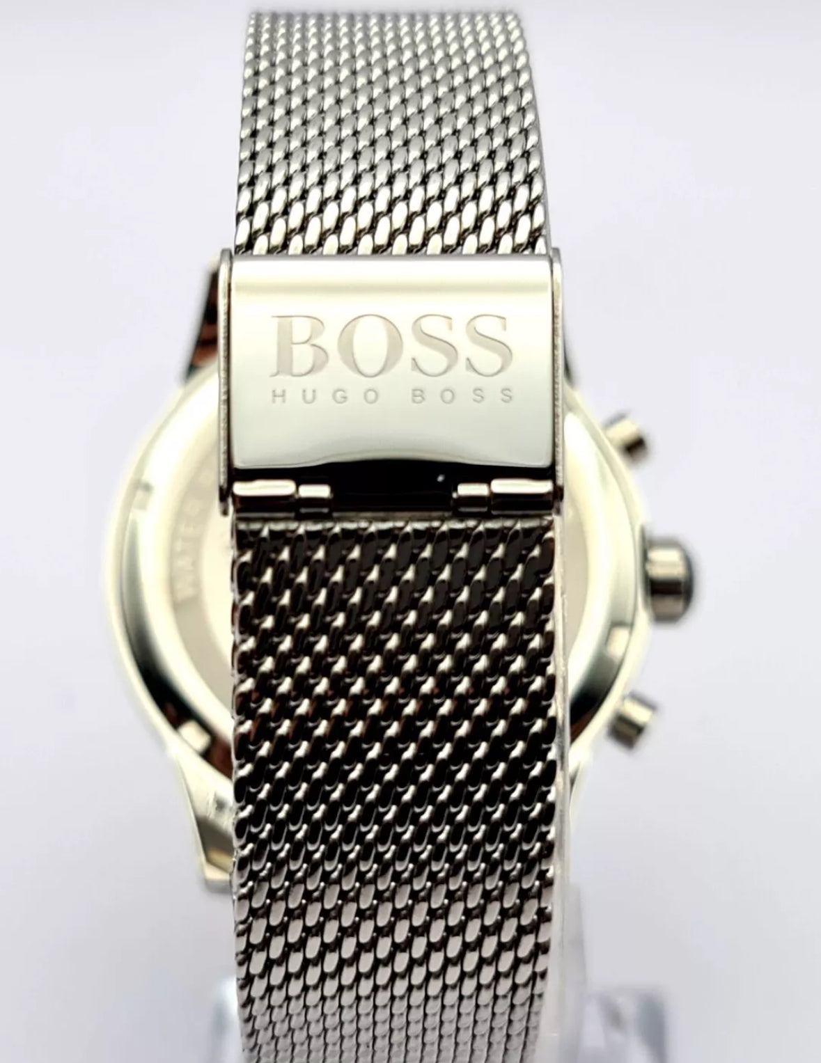 HB1513440 Jet Brown Dial Silver Tone Stainless Steel Mesh Strap Mens Chronograph Watch