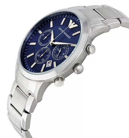 Emporio Armani 2448 Blue Dial Mens Chronograph Watch
