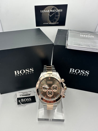 HB1513339 Ikon Rose Gold & Silver Two-Tone Stainless Steel Mens Chronograph Watch
