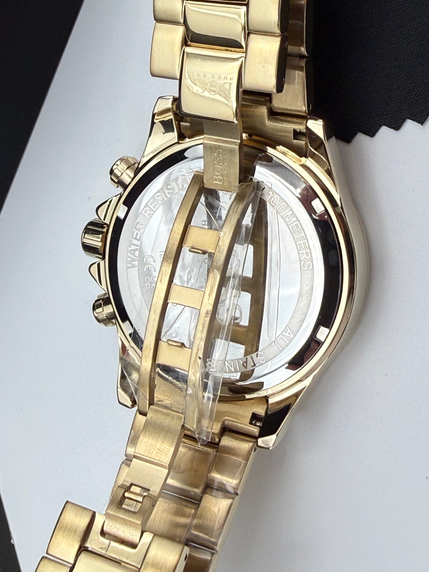HB1513340 Ikon Blue Dial Gold Tone Chronograph Watch - Classic & Sophisticated