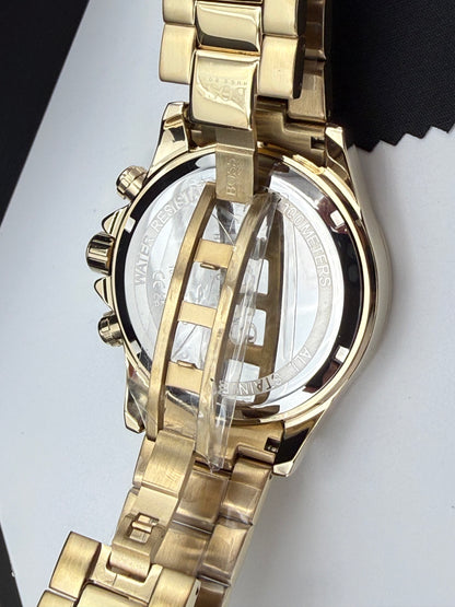 HB1513340 Ikon Blue Dial Gold Tone Chronograph Watch - Classic & Sophisticated