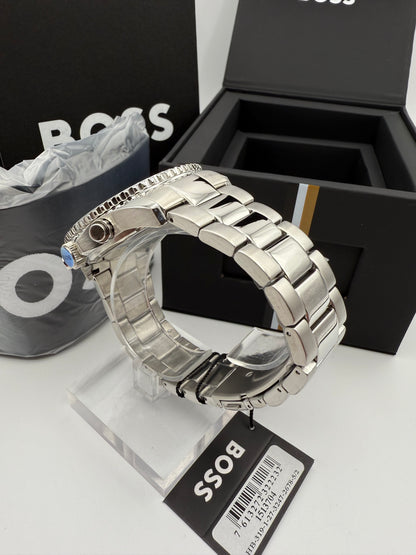 Boss 1513704 Admiral Ocean Edition Blue Dial Rotatable Bezel Stainless Steel Mens Chronograph Watch