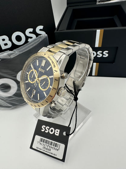 BOSS Allure 1514163 Blue Dial Two-Tone Stainless Steel Mens Chronograph Watch