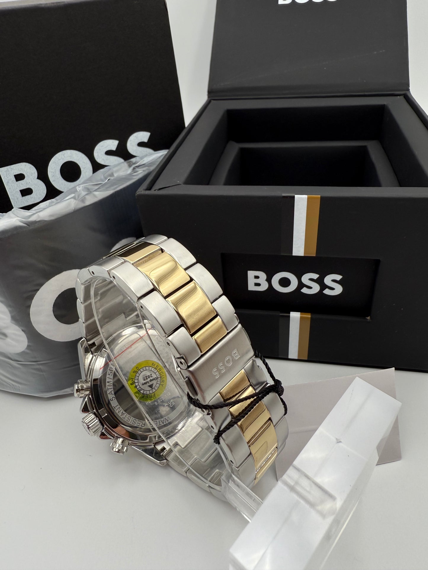 Stylish Men’s HB1513767 Two-Tone Chronograph Watch with a Durable Stainless Steel Bracelet