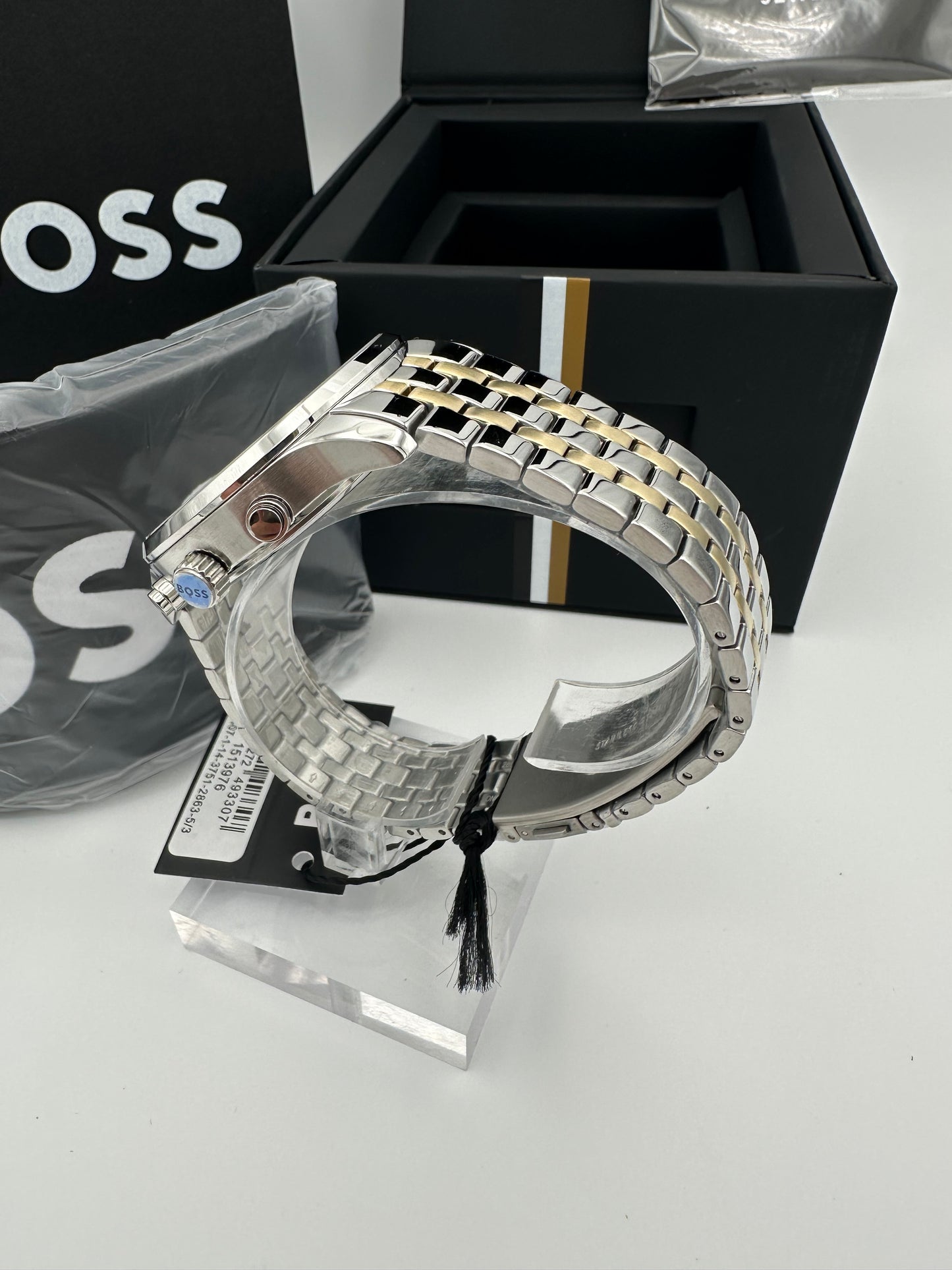 Boss Champion 1513976 Blue Dial Two Tone Mens Chronograph Watch