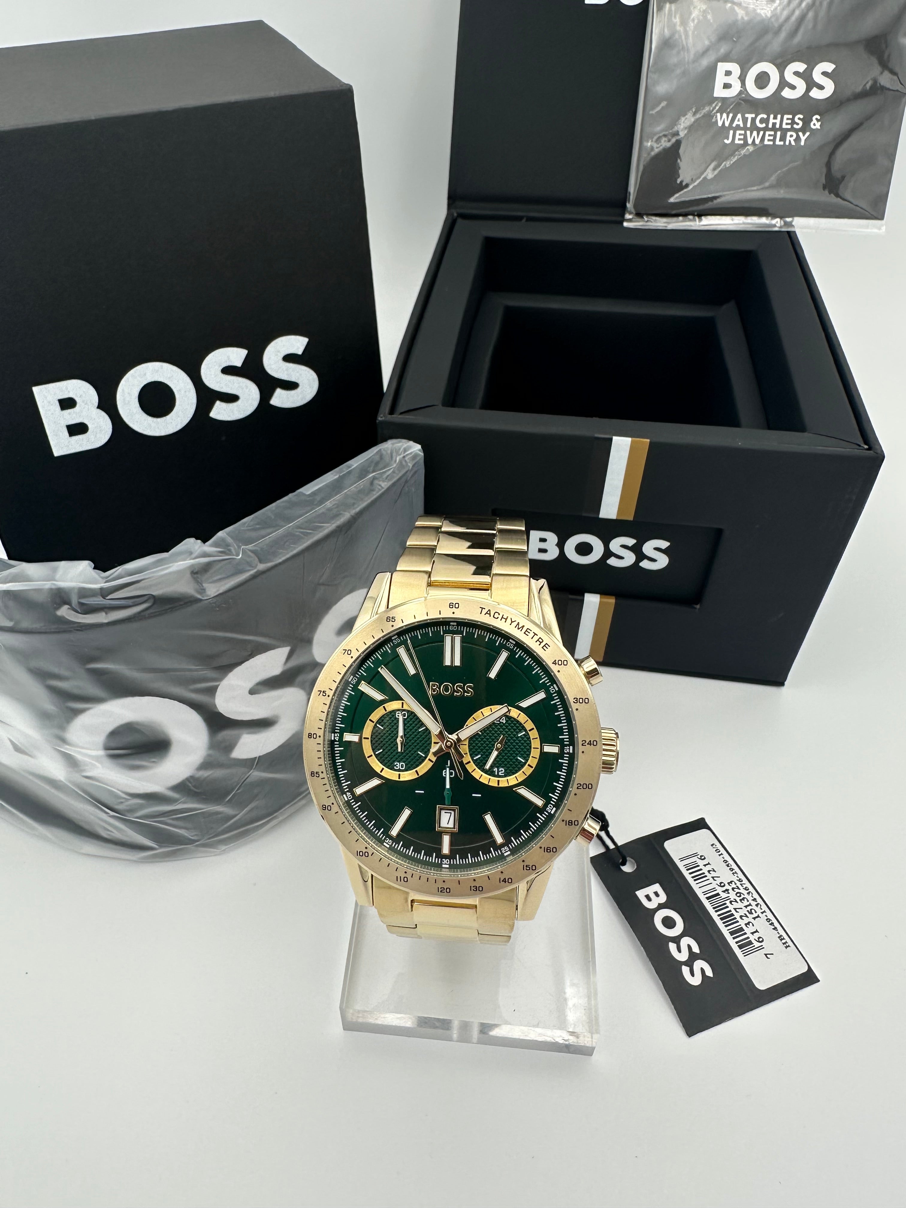 BOSS 保温冷庫 Boss 1513923 Men's Chronograph Watch – Sophisticated Green Dial