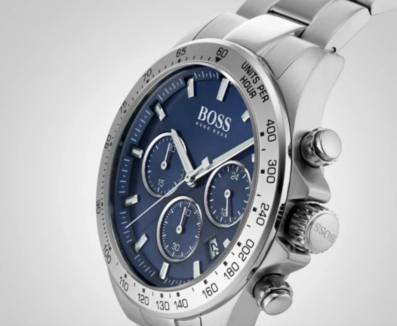 Boss 1513755 Sport Hero Silver Tone Stainless Steel Mens Chronograph Watch