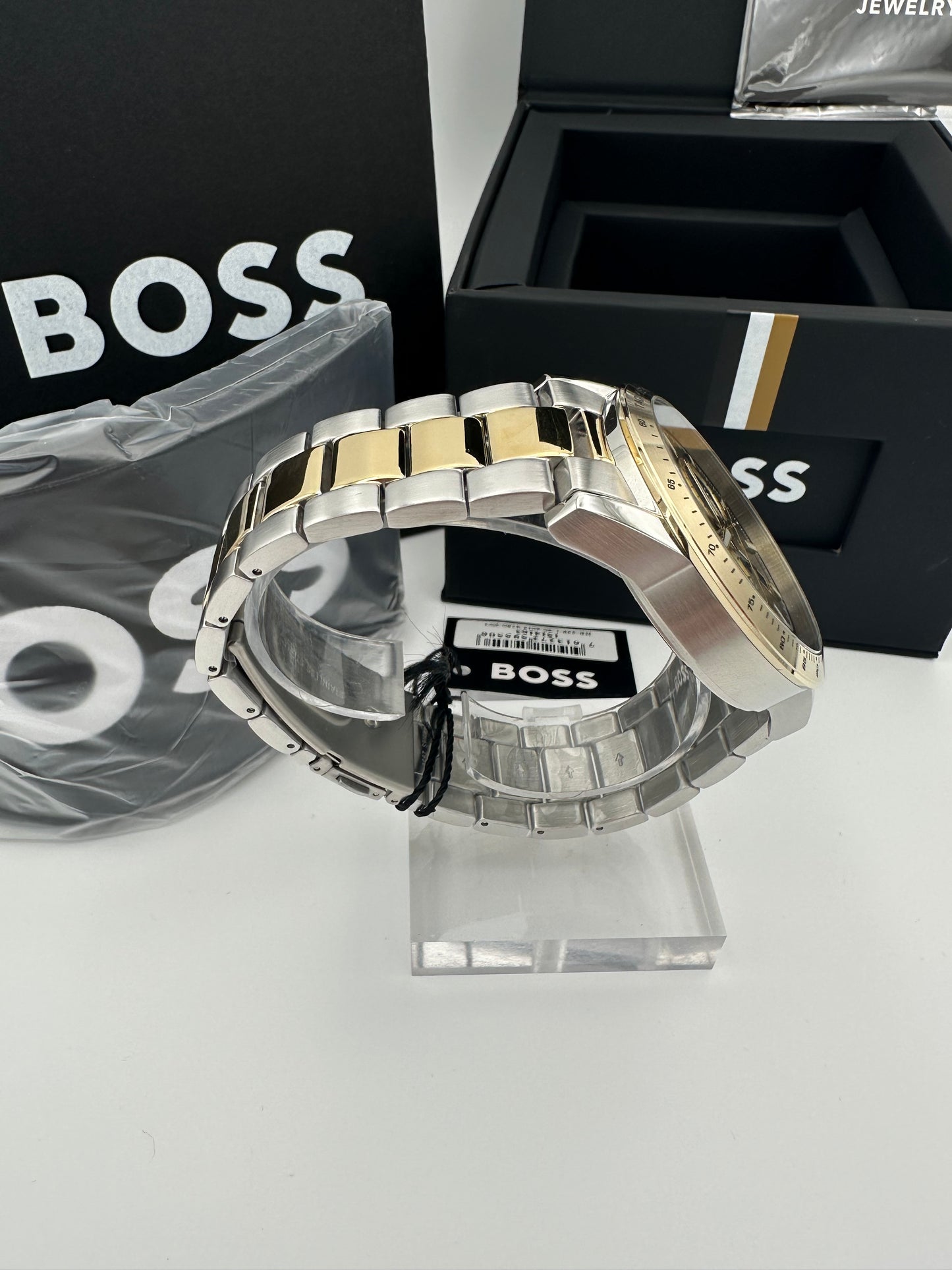 BOSS Allure 1514163 Blue Dial Two-Tone Stainless Steel Mens Chronograph Watch
