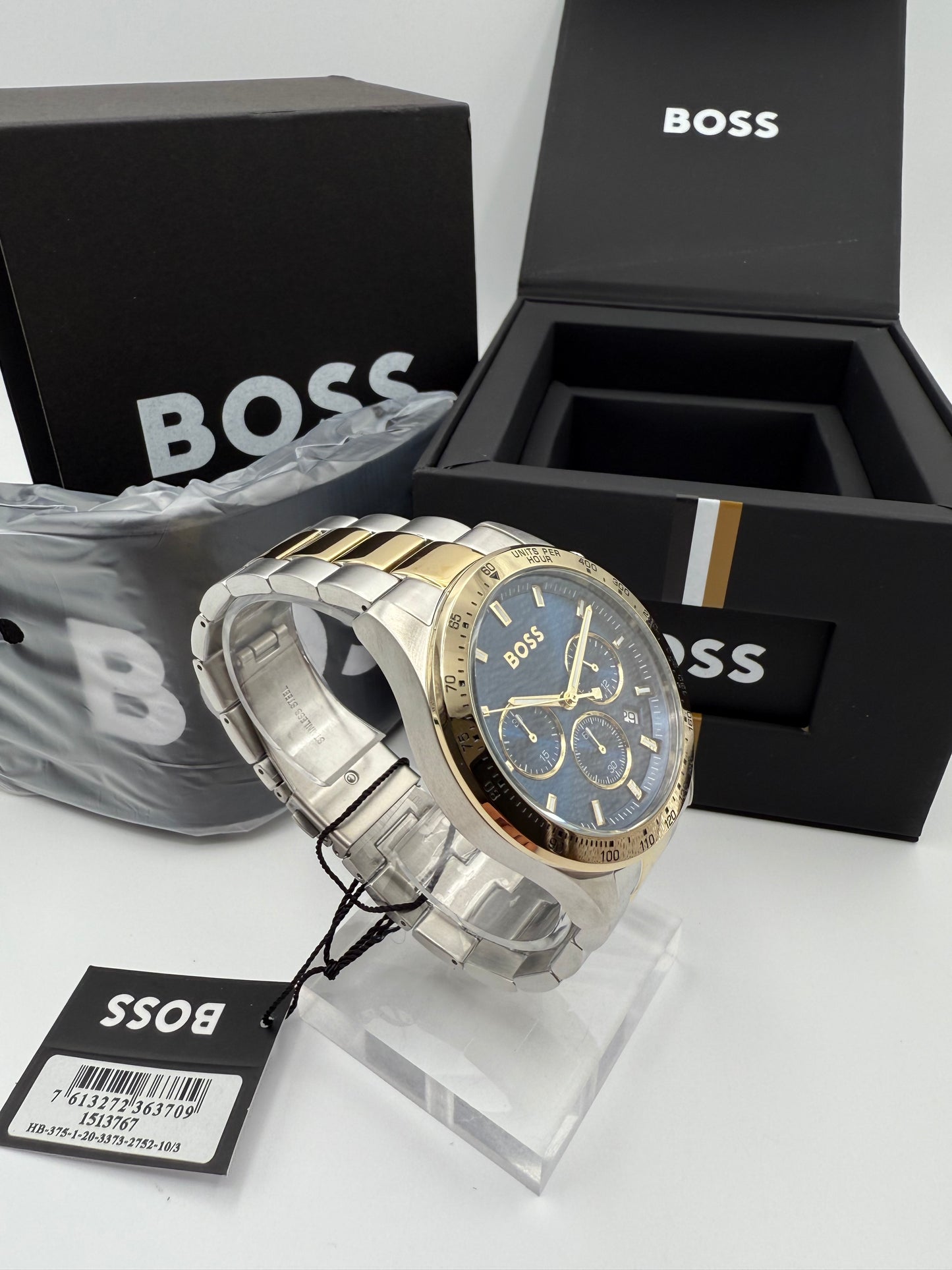 Stylish Men’s HB1513767 Two-Tone Chronograph Watch with a Durable Stainless Steel Bracelet